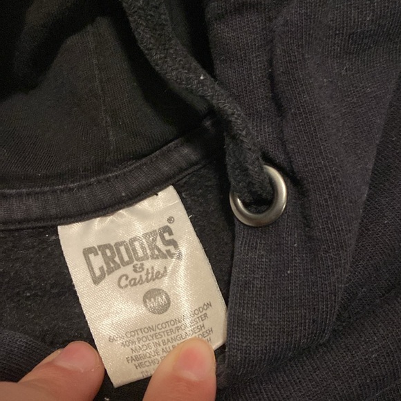 Black and gold crooks and castles hoodie - Picture 3 of 3